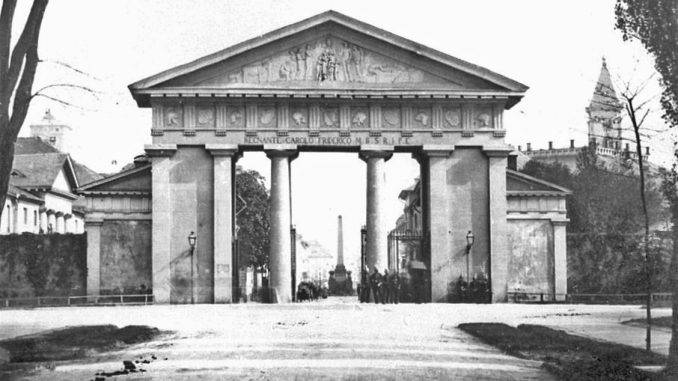 Ettlinger Tor in den 1860er Jahren