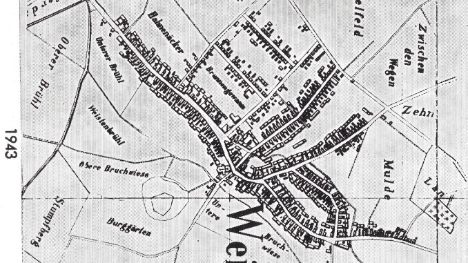 Ortsplan Weiher 1943