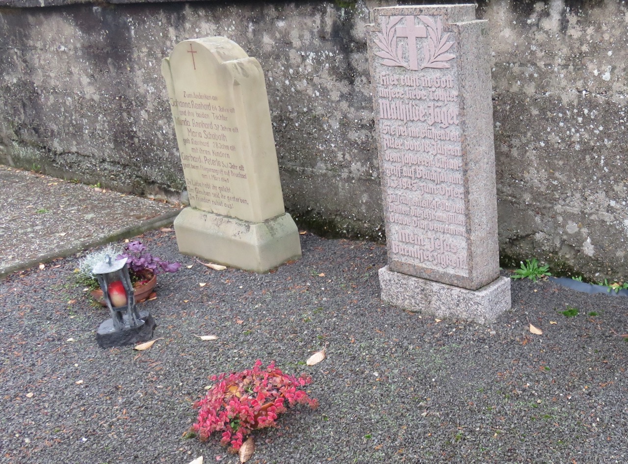 Grabsteine für die in Bruchsal Gestorbenen